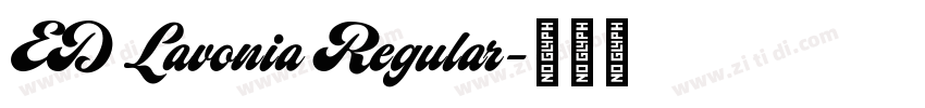ED Lavonia Regular字体转换